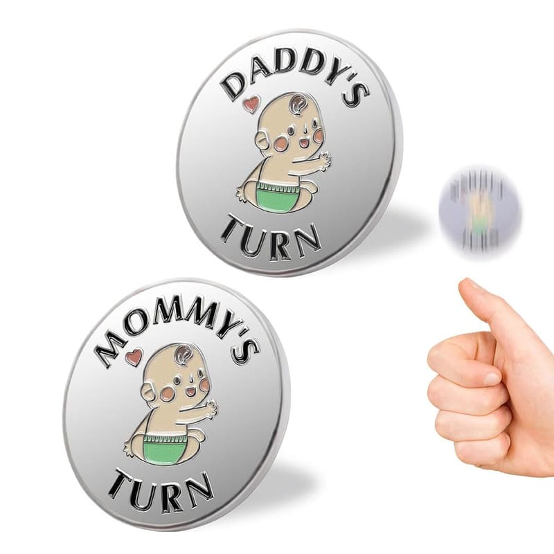 Funny Decision Coin for New Parents - Cute Gift for Baby Showers
