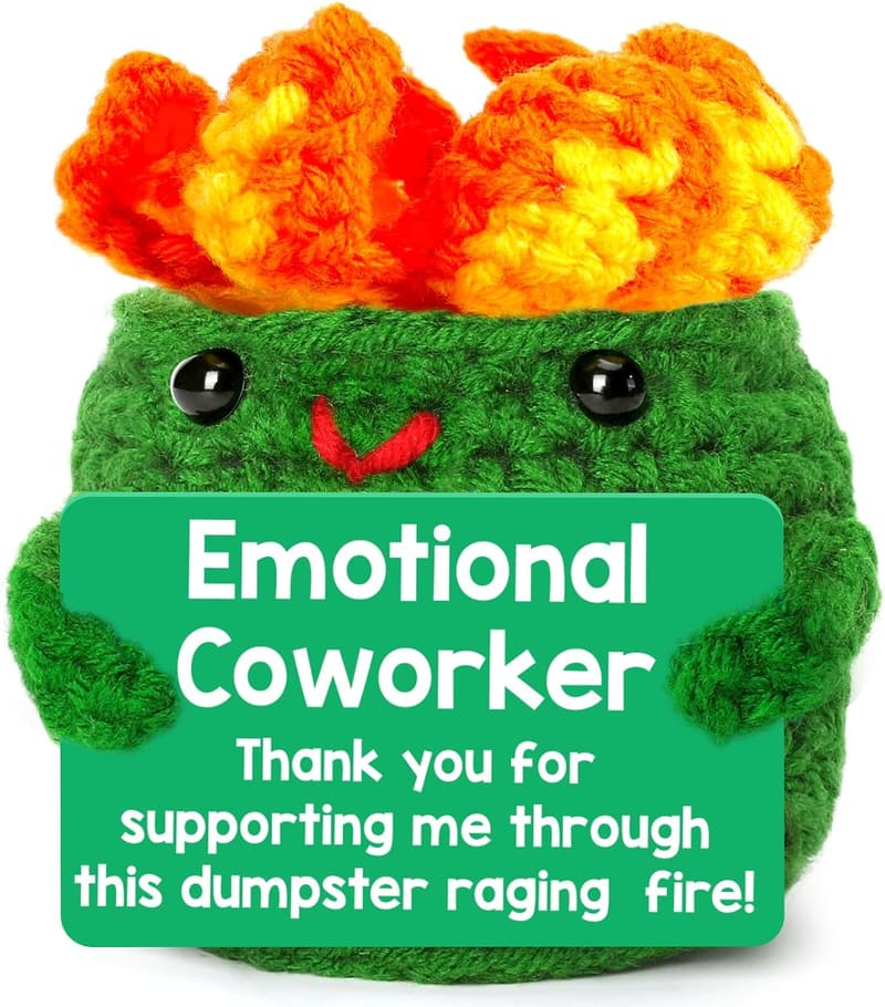 Cute Emotional Dumpster Crochet for Office Appreciation Gifts