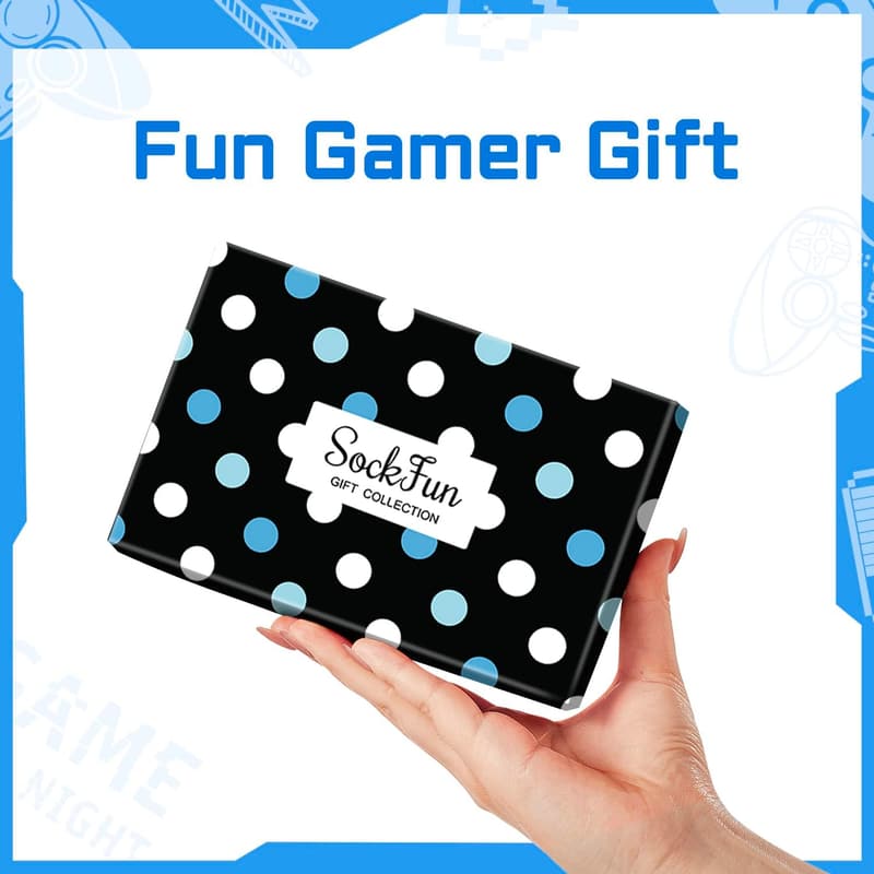 Christmas Gamer Socks for Teen Boys - Fun Video Game Design