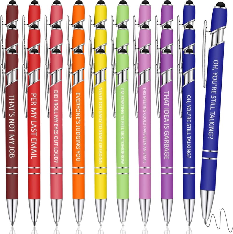 Funny Snarky Ballpoint Pens Set for Office Gifts - 30 Pcs