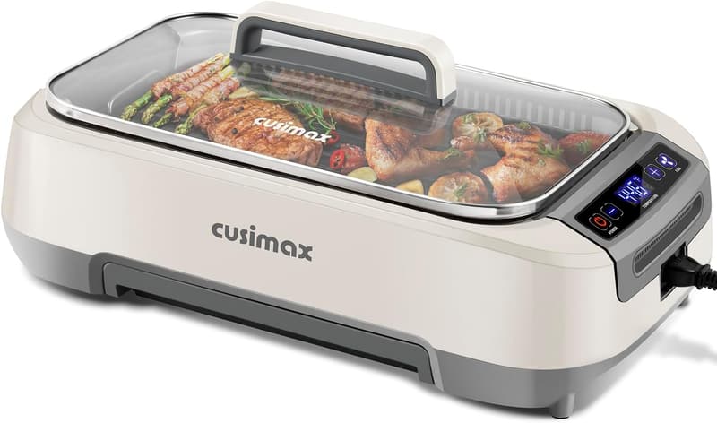 CUSIMAX 1500W Smokeless Indoor Grill with LED Display