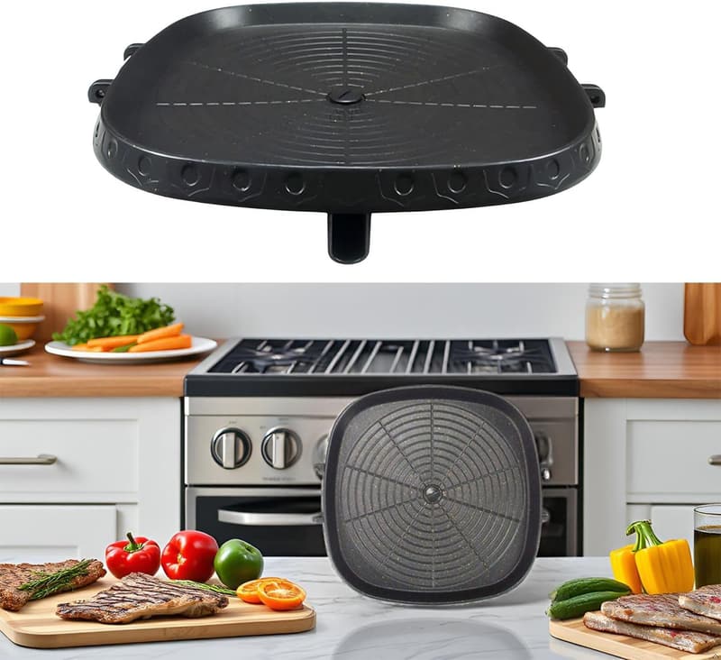 Korean Style Non-Stick Grill Pan for Indoor/Outdoor BBQ