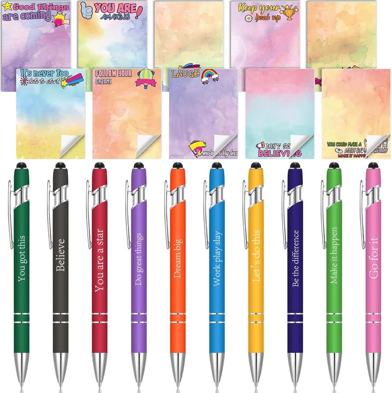 Nurse Appreciation Gifts: 20 Pcs Inspirational Pens & Notepads