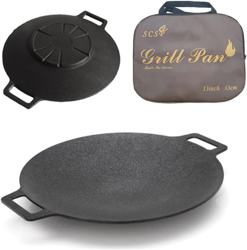 13-Inch Non-Stick Korean BBQ Grill with Bag - Indoor/Outdoor Use
