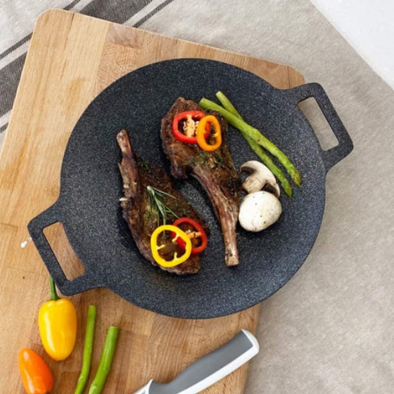13-Inch Non-Stick Korean BBQ Grill with Bag - Indoor/Outdoor Use