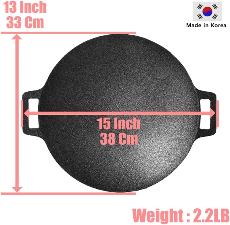 13-Inch Non-Stick Korean BBQ Grill with Bag - Indoor/Outdoor Use