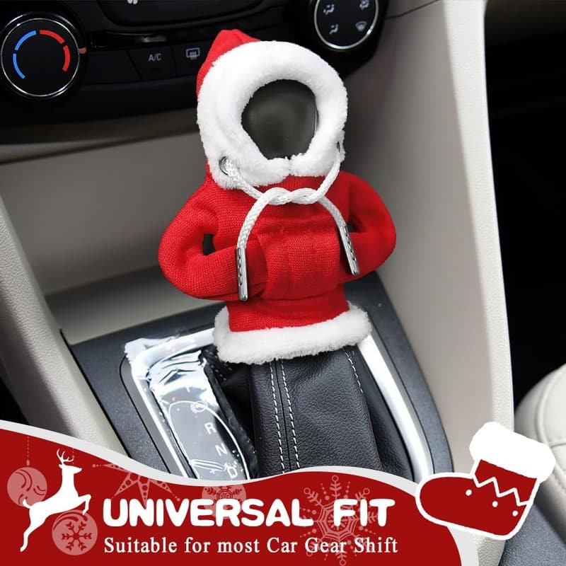 Christmas Gear Shift Hoodie Cover for Car Shifter Stick Protection