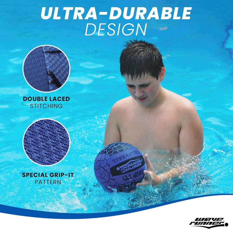 Waterproof Volleyball with Sure-Grip Technology for Pool Games