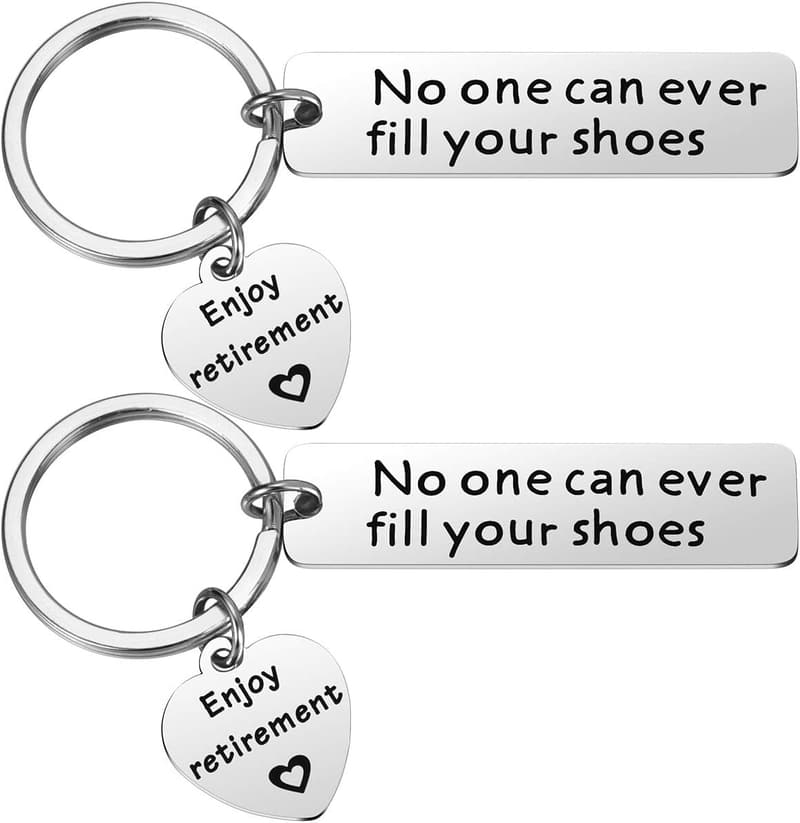 Retirement Keychain Gifts for Coworkers - 2PCS