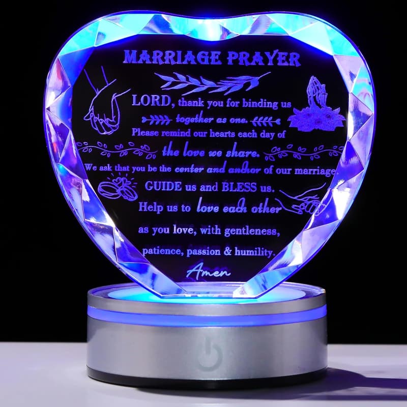 2024 Happy Anniversary Crystal Keepsake for Couples