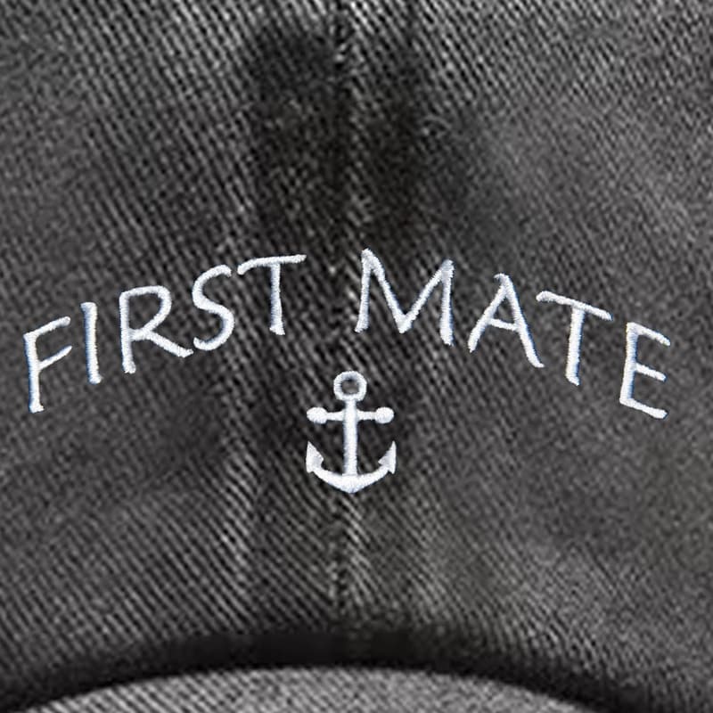 Nautical Gifts: Embroidered Boat Captain & First Mate Caps