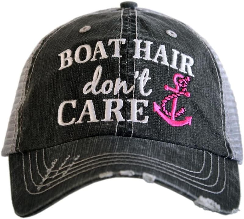 Stylish Pink Trucker Hat for Women - Boat Hair Don't Care