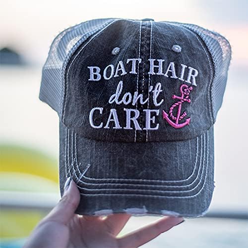 Stylish Pink Trucker Hat for Women - Boat Hair Don't Care