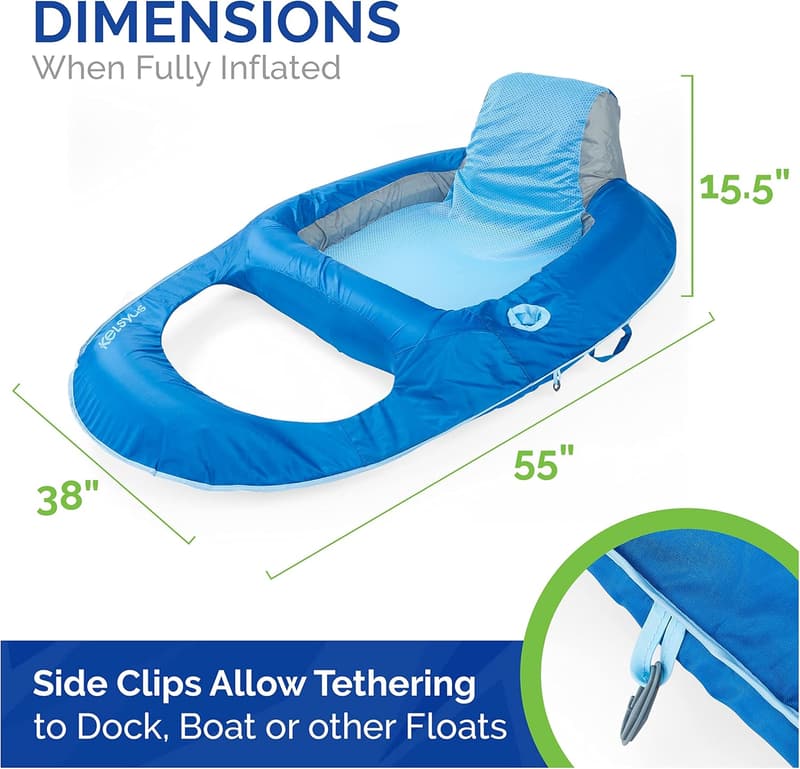 Kelsyus Premium Inflatable Recliner for Adults with Cup Holder