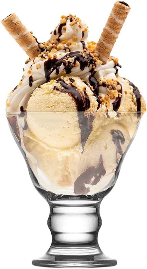 Set of 6 Durable Ice Cream Bowls, 8.75 oz, Dishwasher Safe