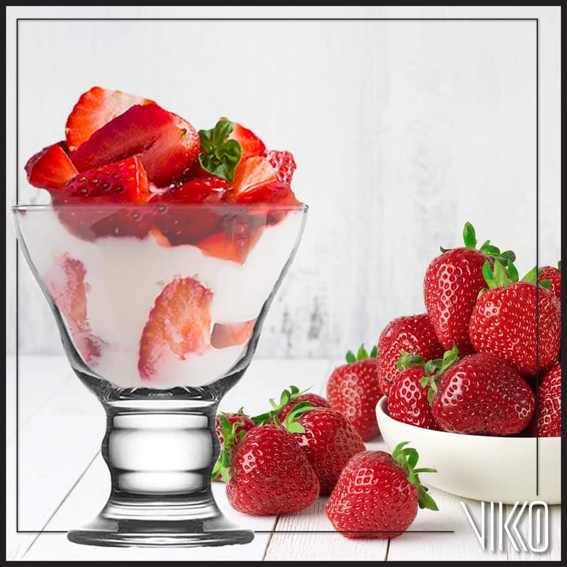 Set of 6 Durable Ice Cream Bowls, 8.75 oz, Dishwasher Safe