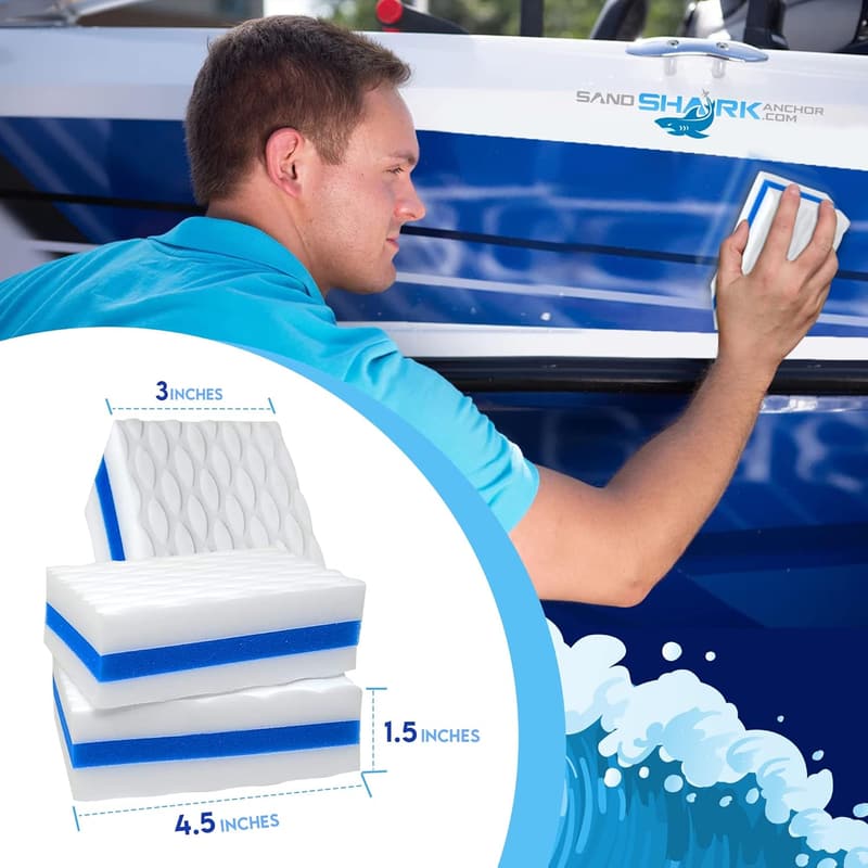 SandShark Premium Boat Hull Cleaner | Magic Eraser Sponge