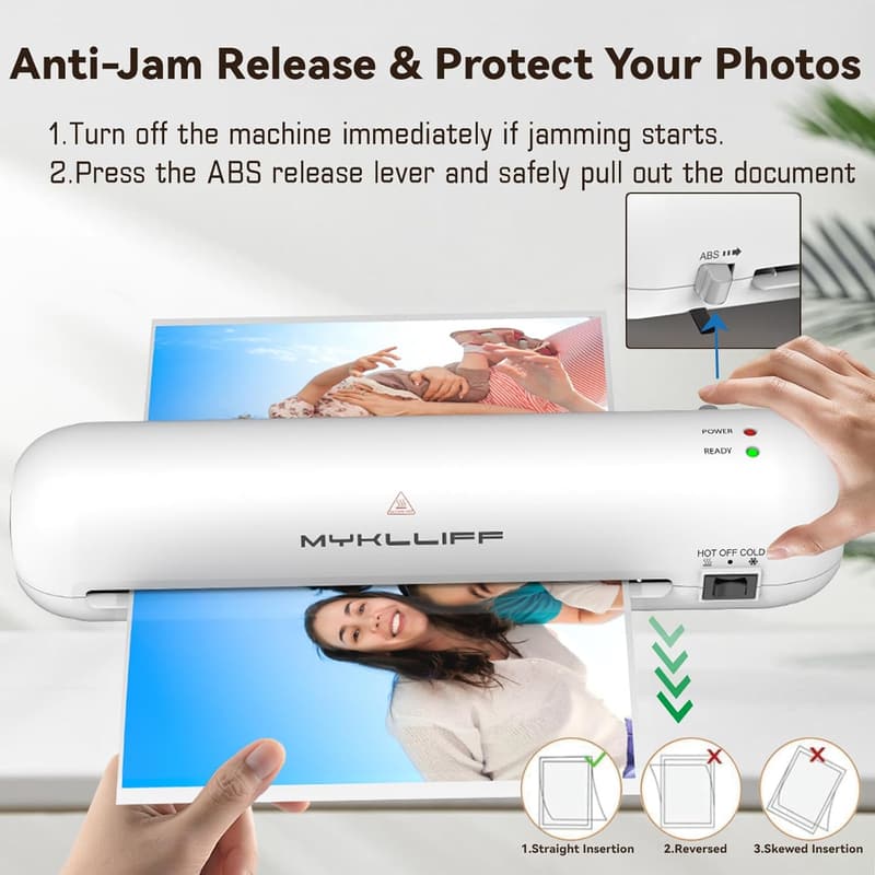 Portable 9-Inch Thermal Laminator with Hot & Cold Modes