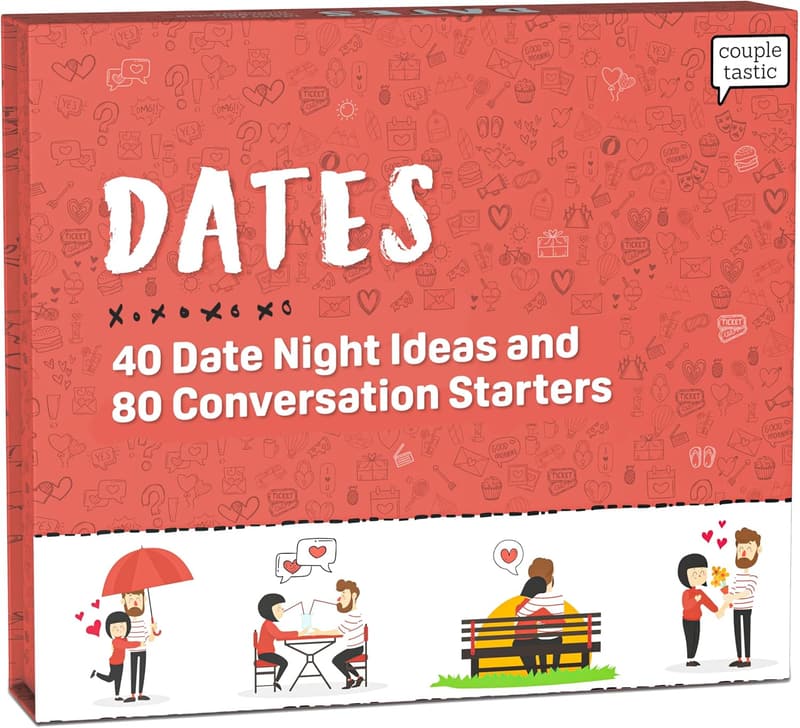 Anniversary Date Night Game for Couples - 40 Activities & 80 Questions