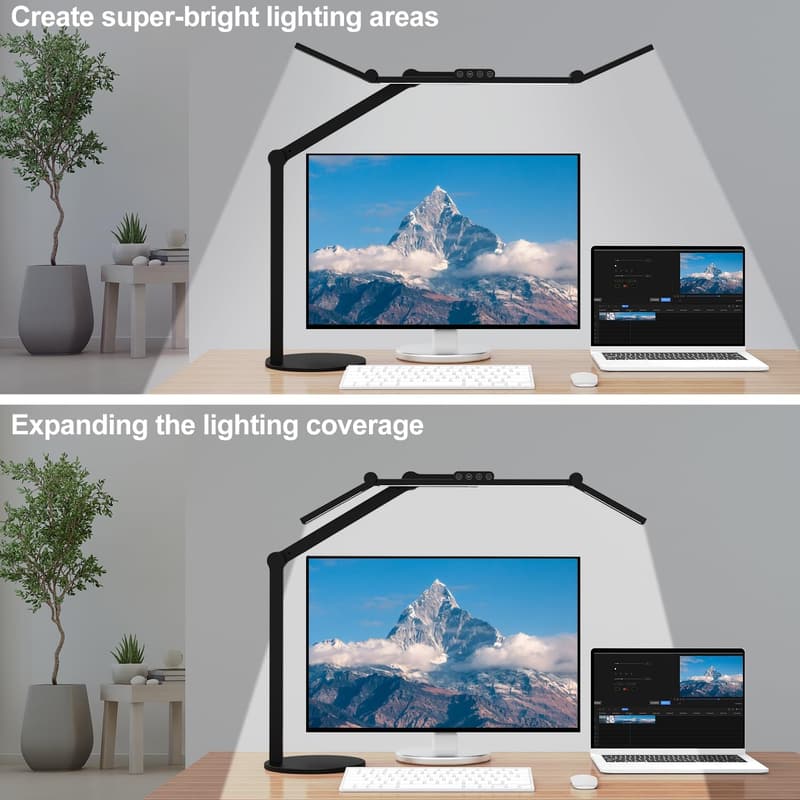 Adjustable 24W LED Desk Lamp with Atmosphere Lighting