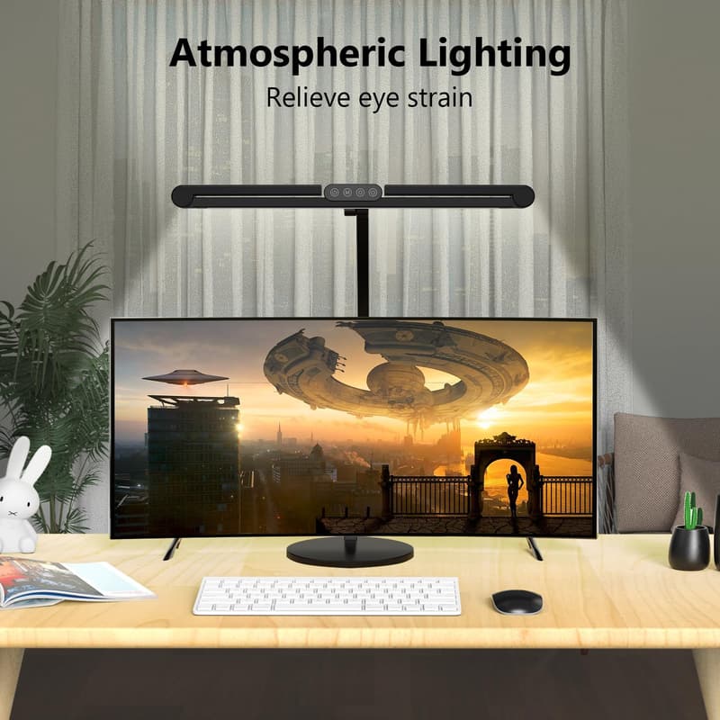 Adjustable 24W LED Desk Lamp with Atmosphere Lighting
