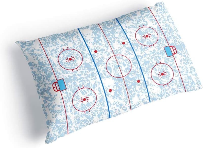 Hockey Rink Pillowcase for Sports Fans Home Decor
