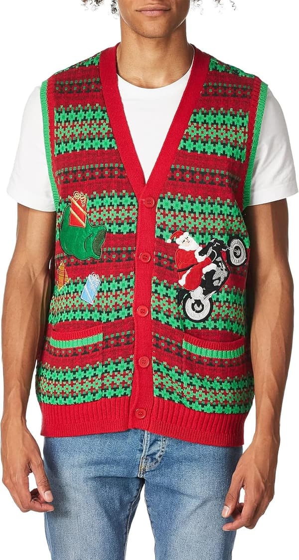Santa Men's Ugly Christmas Sweater by Blizzard Bay