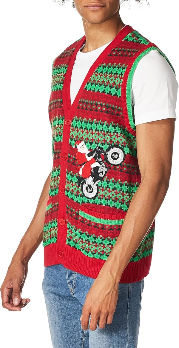 Santa Men's Ugly Christmas Sweater by Blizzard Bay