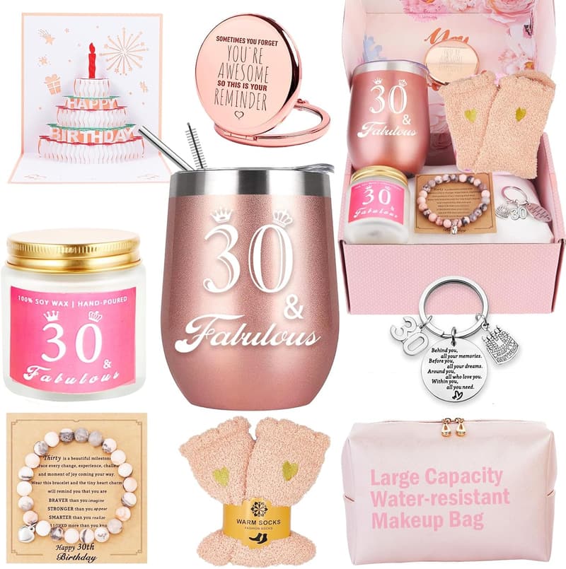30th Birthday Gift Basket for Women - Unique Gift Box