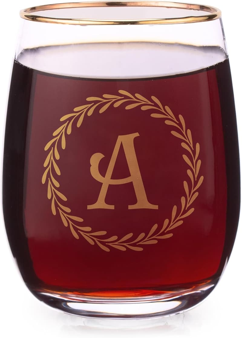 Personalized 14 oz Stemless Wine Glass for Women & Men