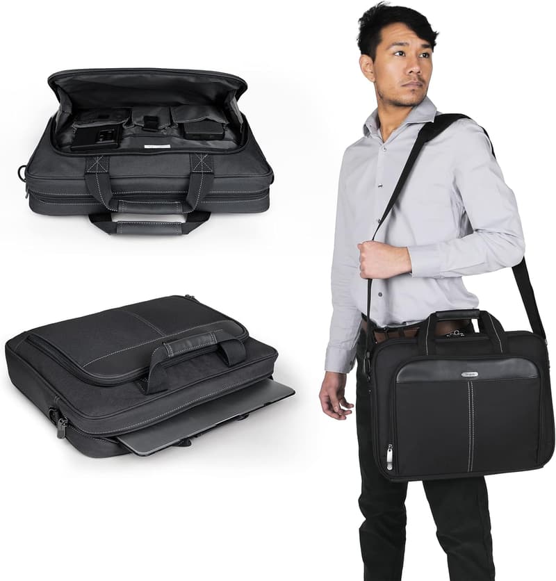 Targus Unisex Slim Briefcase with Crossbody Bag