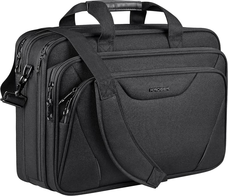 Water-Repellent Expandable Laptop Bag – Fits 17.3” Laptops
