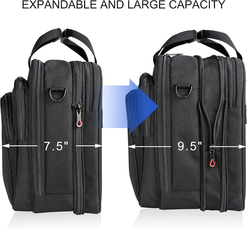 Water-Repellent Expandable Laptop Bag – Fits 17.3” Laptops