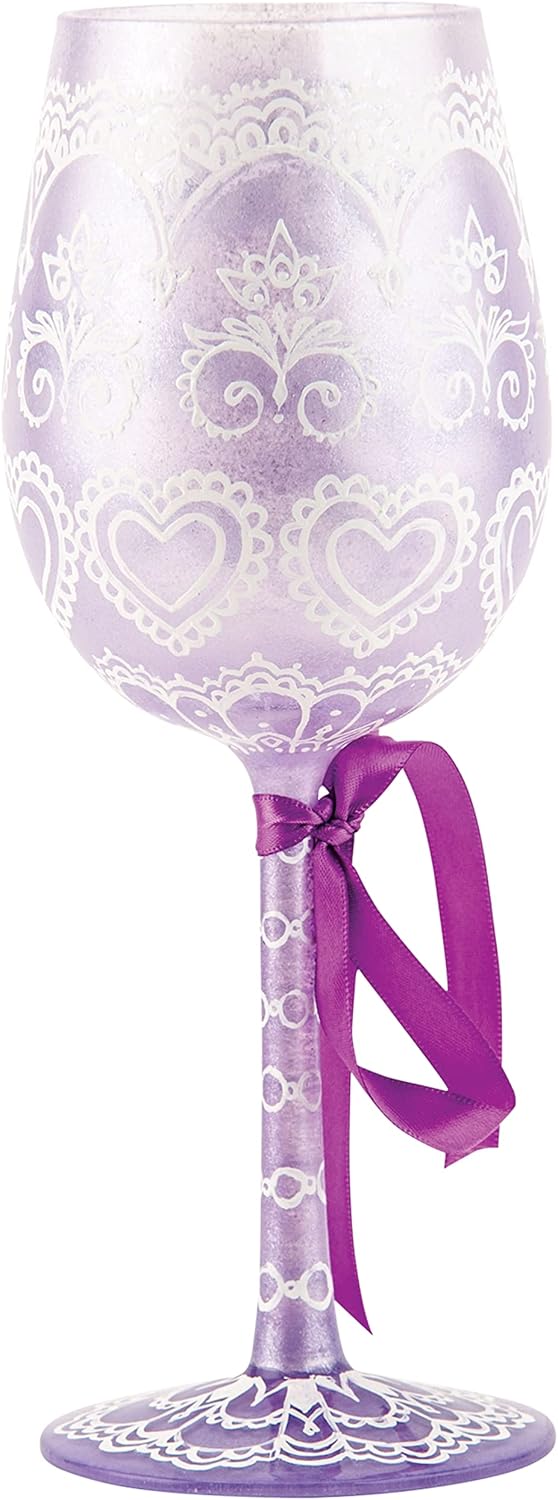 “Best Grandma Ever” Hand-painted Artisan Wine Glass, 15 oz.