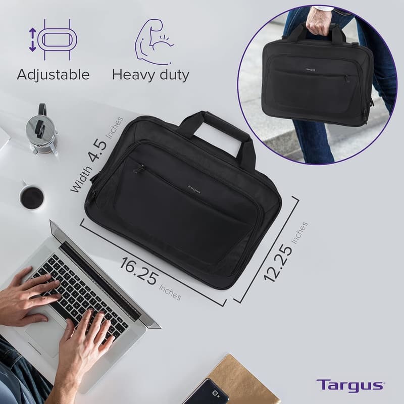 Targus CityLite Black Laptop Messenger Bag for 15.6