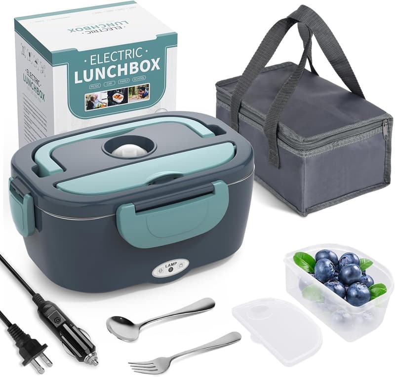 Portable Electric Lunch Box Food Heater with Insulated Bag