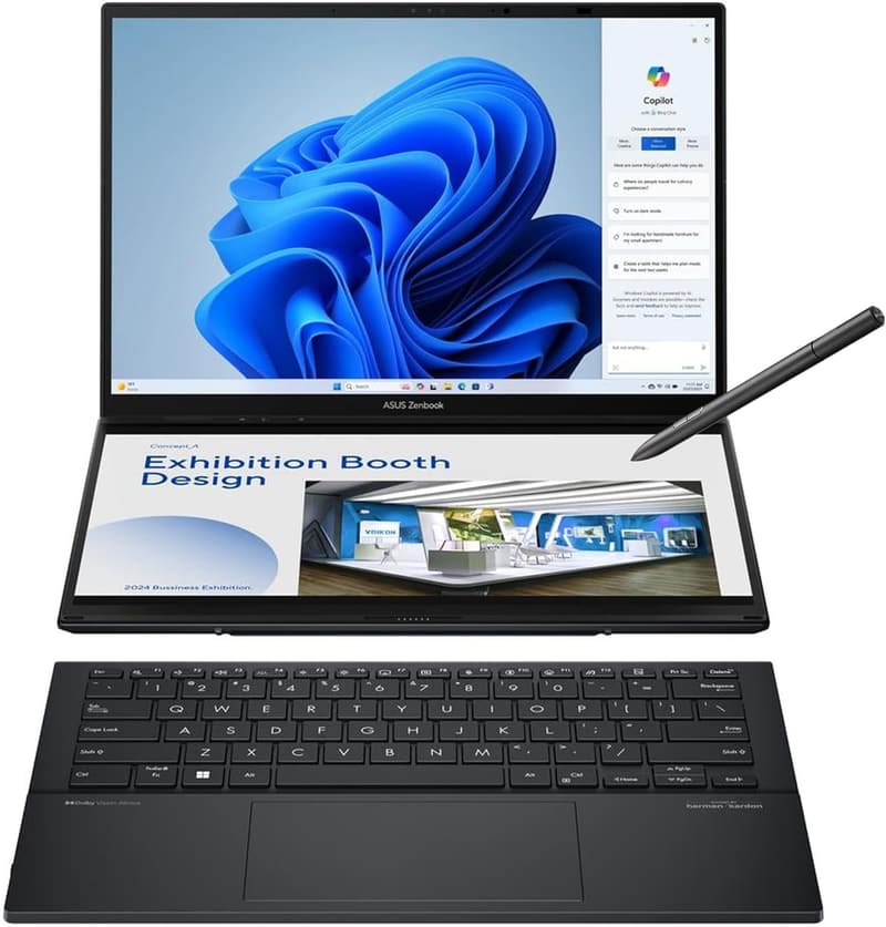 ASUS Zenbook Duo 14” OLED Laptop, Intel Core Ultra 9, 32GB RAM