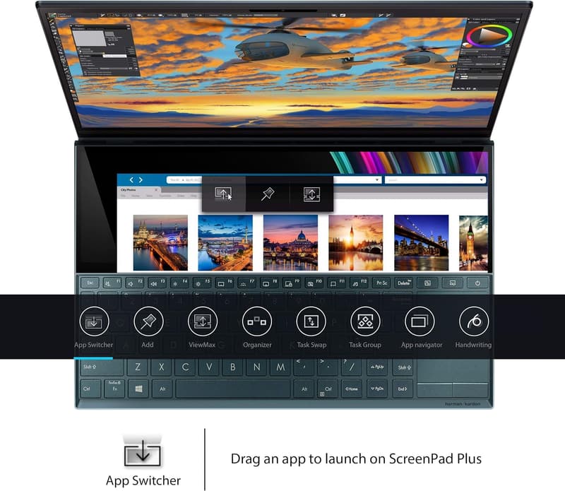 ASUS ZenBook Duo 14” Touch Laptop with ScreenPad Plus, i7, 8GB RAM