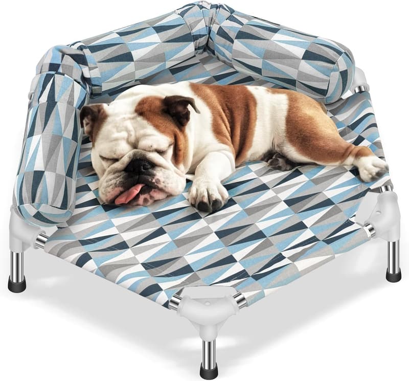 Cooling Elevated Orthopedic Dog Bed with Metal Frame, Up to 50 lbs