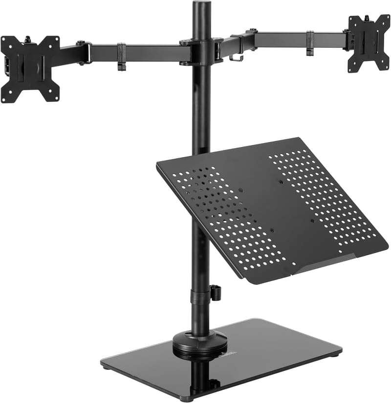 Freestanding Dual Monitor & Laptop Stand for 32