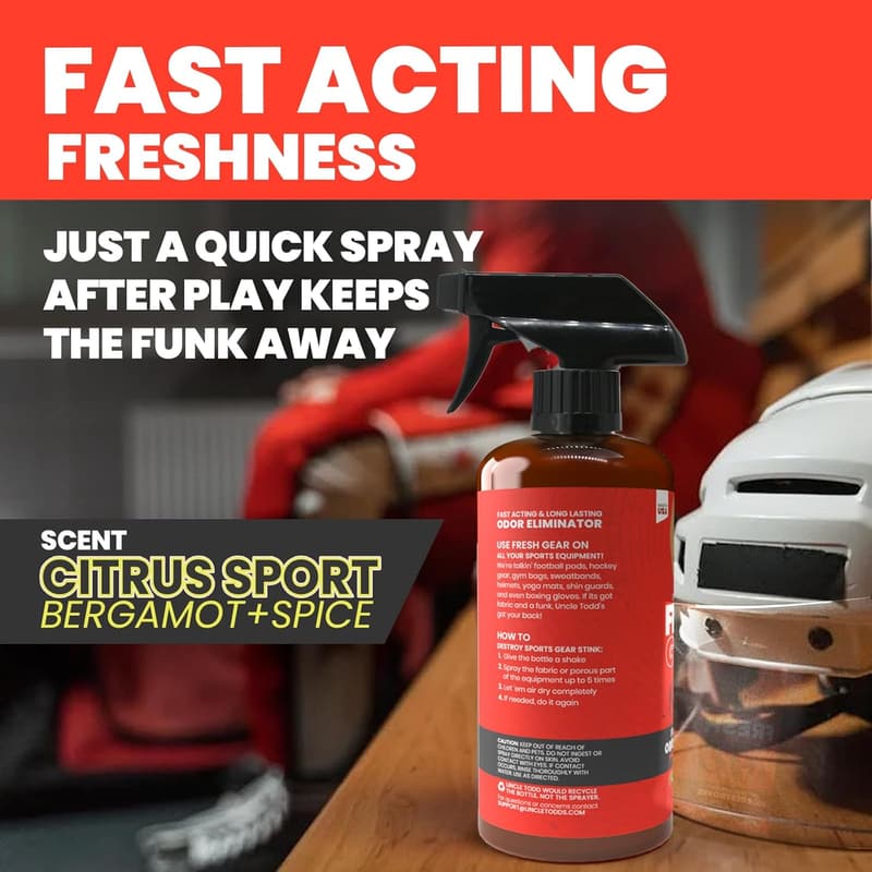 Extra Strength Odor Eliminator Spray for Sports Equipment - 16oz