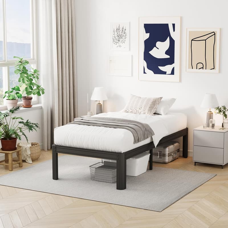 Twin XL Heavy Duty Metal Bed Frame - No Box Spring Needed