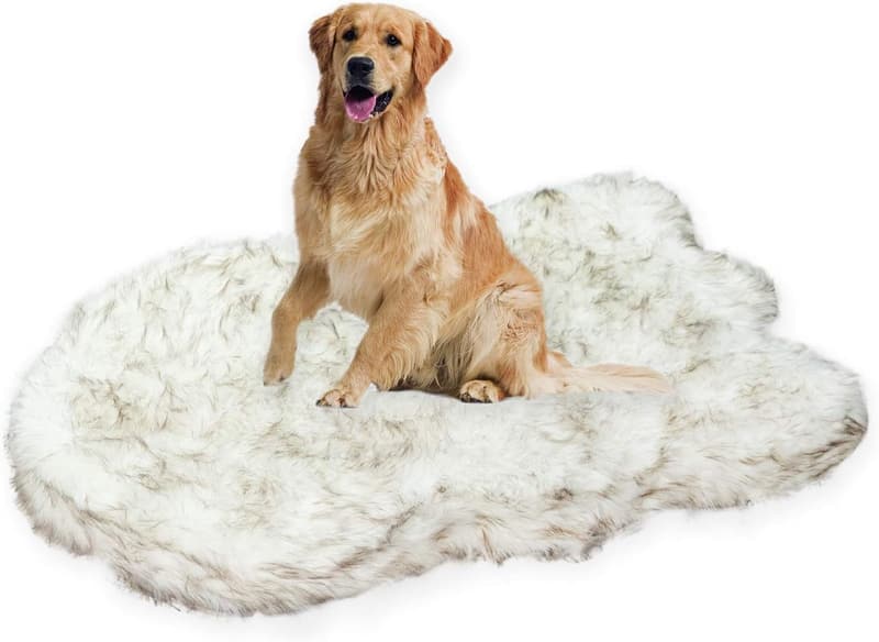 Luxury Faux Fur Dog Bed with 5