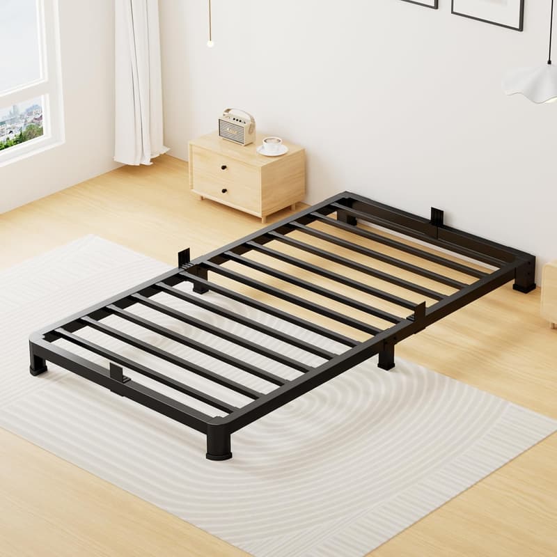 Heavy Duty Metal Twin Bed Frame - Low Profile, Easy Assembly