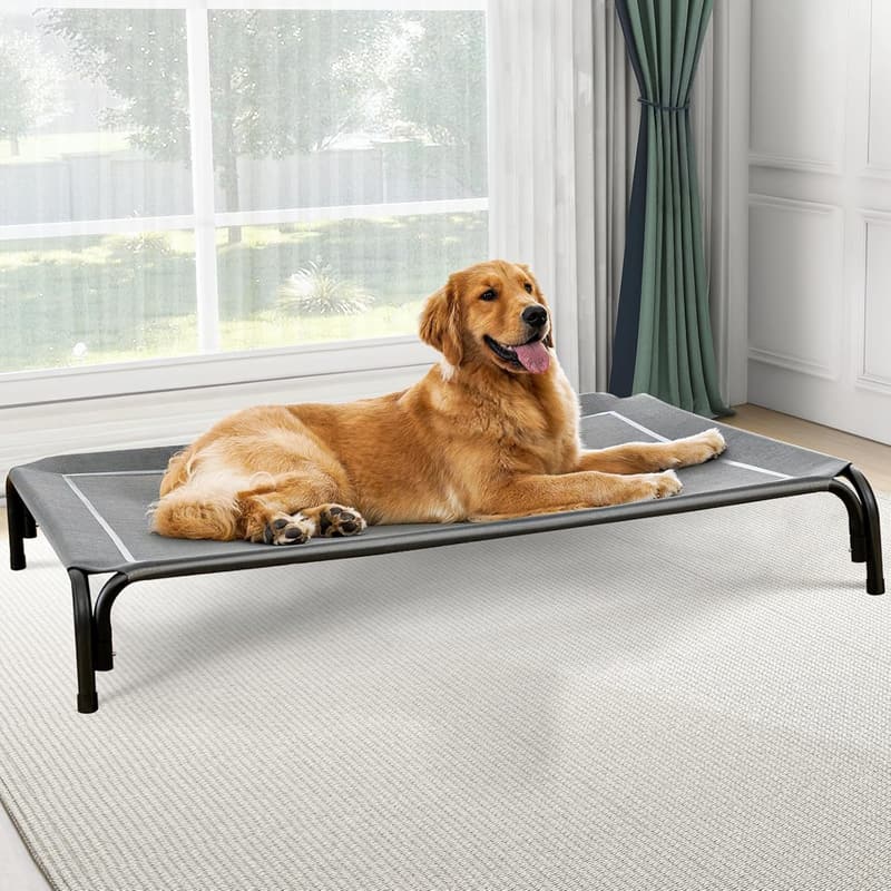 Portable Cooling Dog Bed with Breathable Washable Mesh