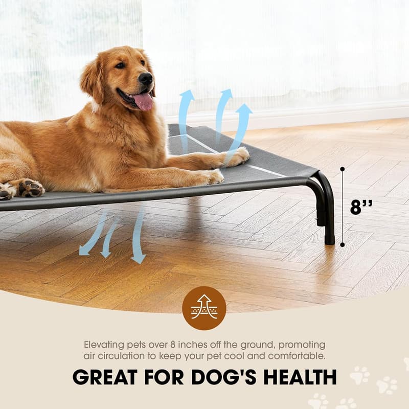Portable Cooling Dog Bed with Breathable Washable Mesh