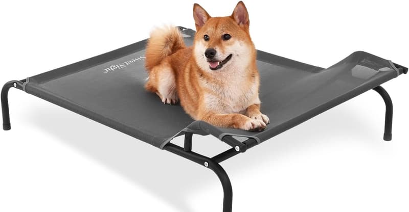 Elevated Dog Bed for Medium Dogs - Grey, 43