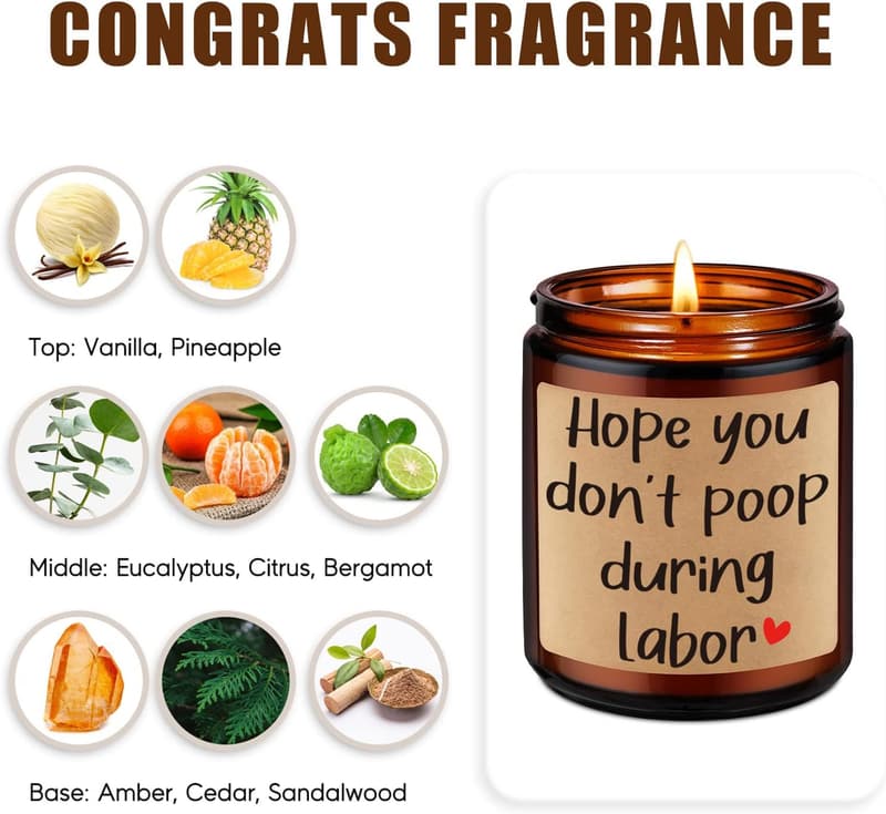 New Mom Candle - Funny Gift for Baby Showers and Mother's Day