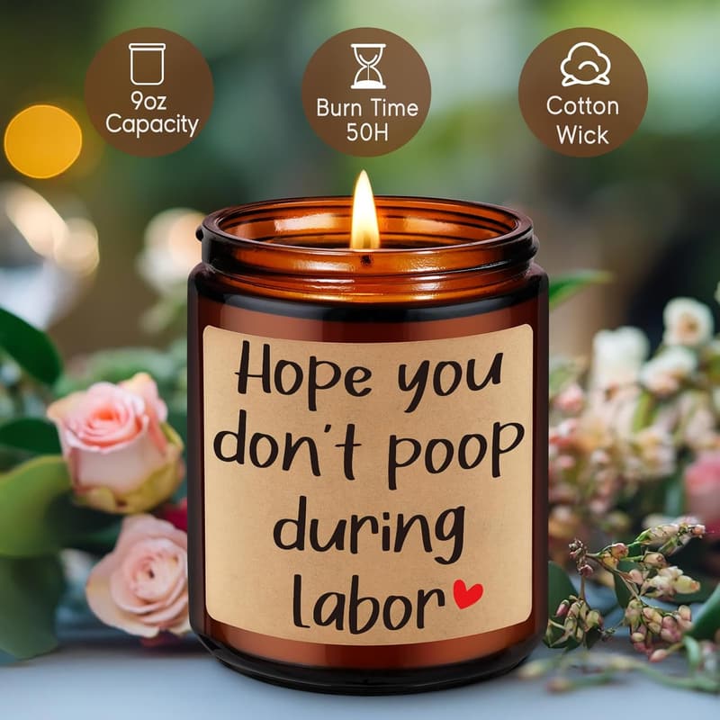 New Mom Candle - Funny Gift for Baby Showers and Mother's Day