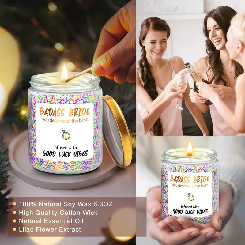 Bride Bridal Shower Scented Candles - Perfect Gift for Bride-to-Be